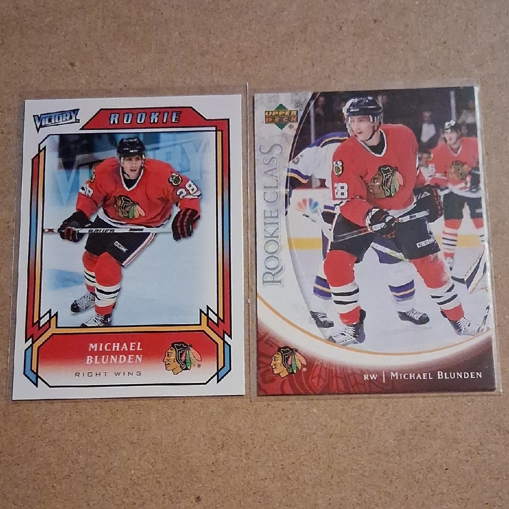 Michael Blunden Rookie Hockey Cards